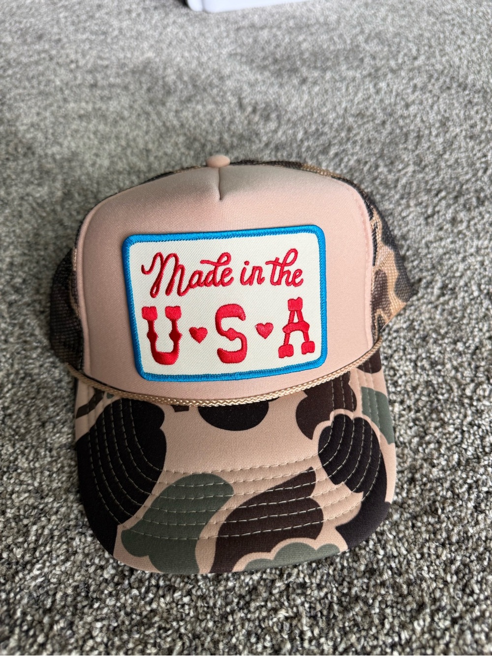 Made in the USA Camo Trucker Hat - Picture 1 of 2